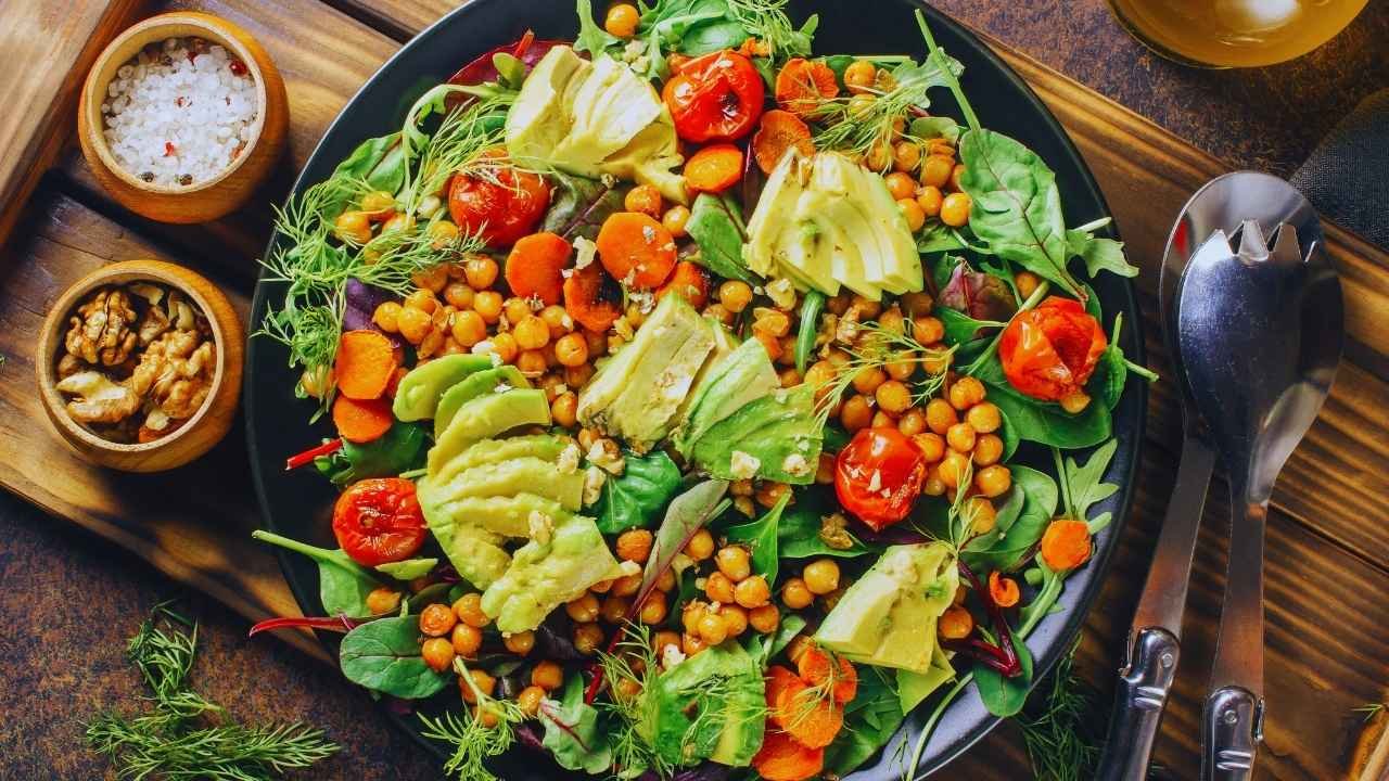 pasta avocado chickpea salad