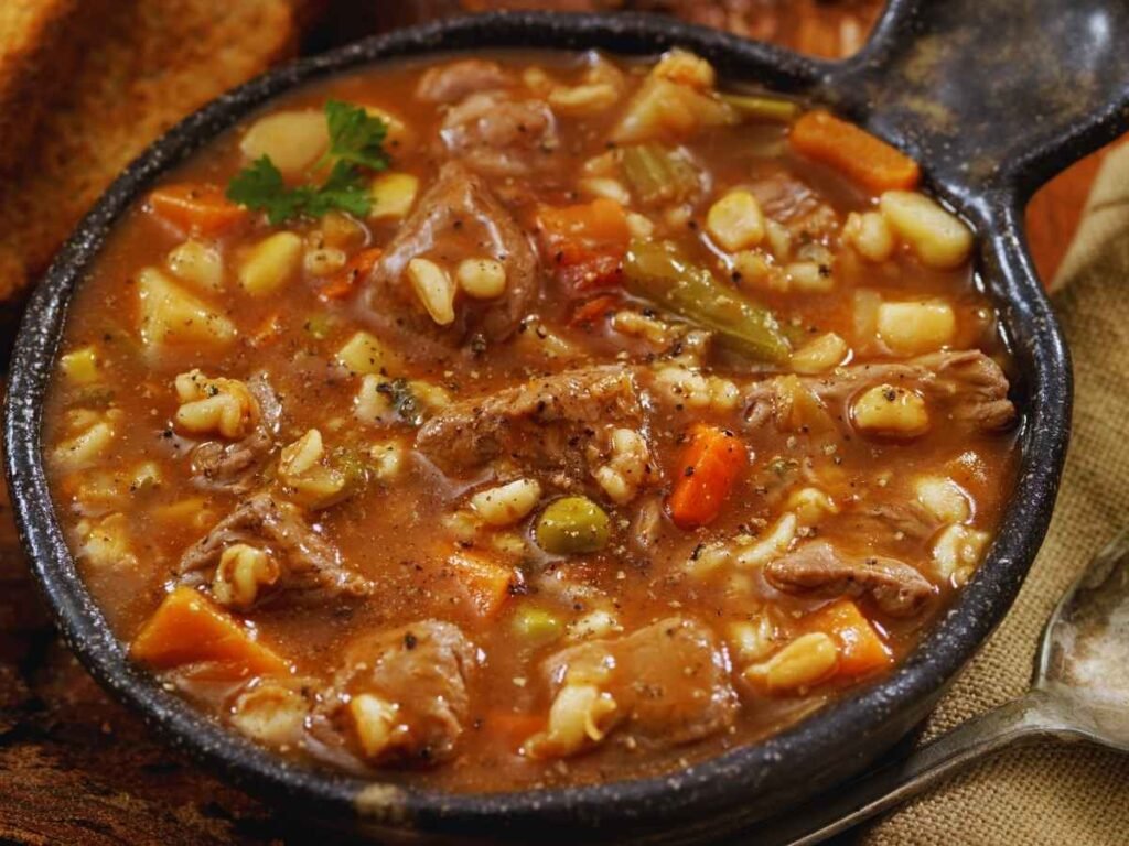 beef and barley soup recipe